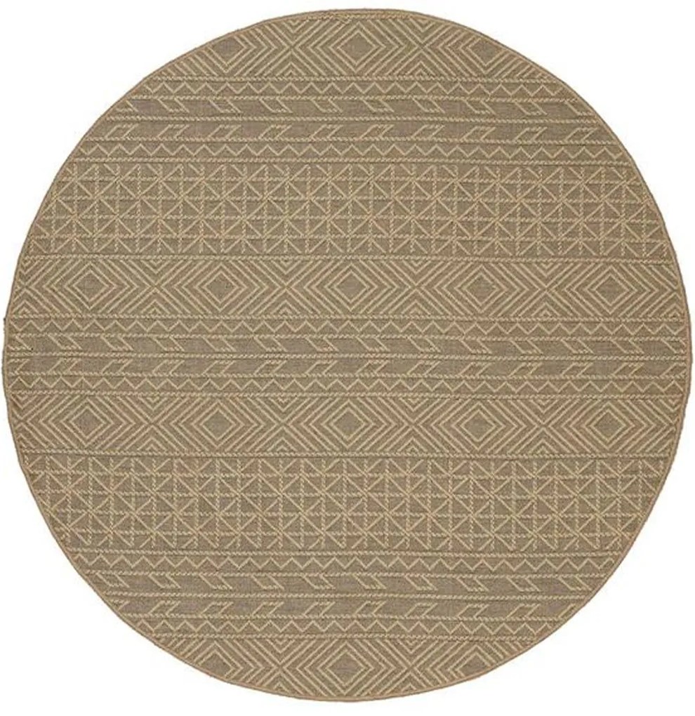 Χαλί Sahara 034A Beige Round New Plan 120X120cm Round