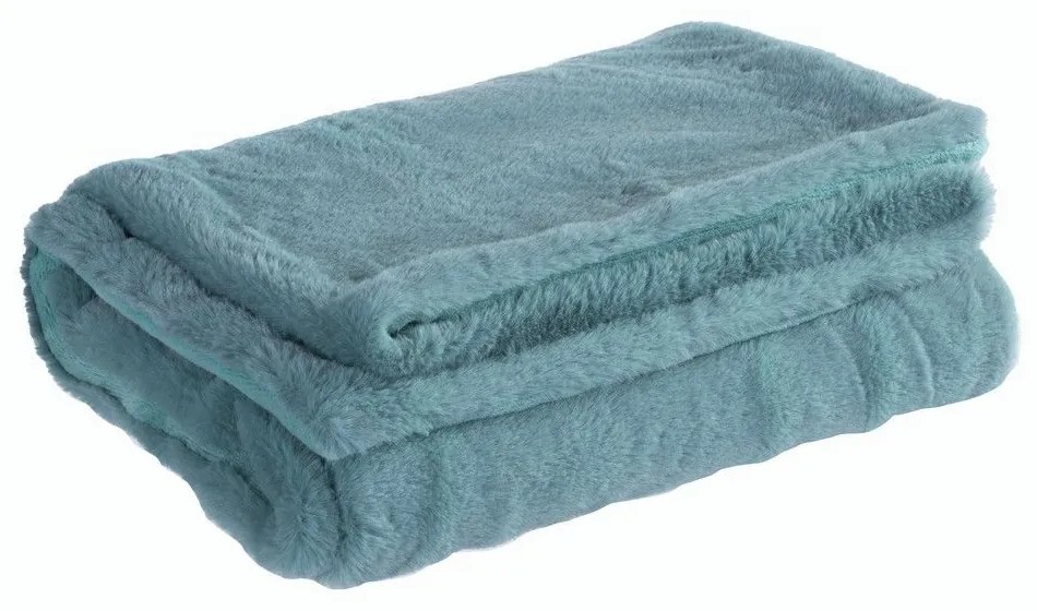 Κουβέρτα Βρεφική Rabbit Fur Hug Dusty Aqua Nef-Nef Κούνιας 80x110cm Πολυέστερ