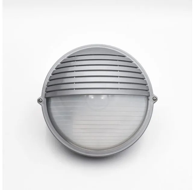 Απλίκα Φωτιστικό Τοίχου Με Σκιάδα E27 60W IP60 PARK Viokar 0172710533 Γκρι
