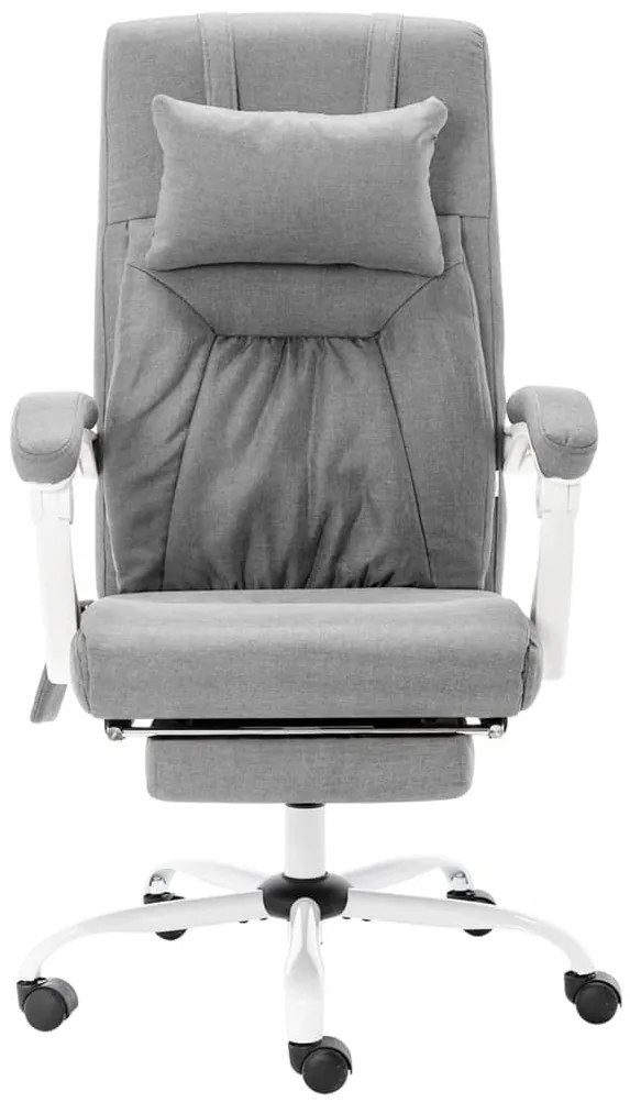 vidaXL Πολυθρόνα Γραφείου Μασάζ Γκρι Υφασμάτινη