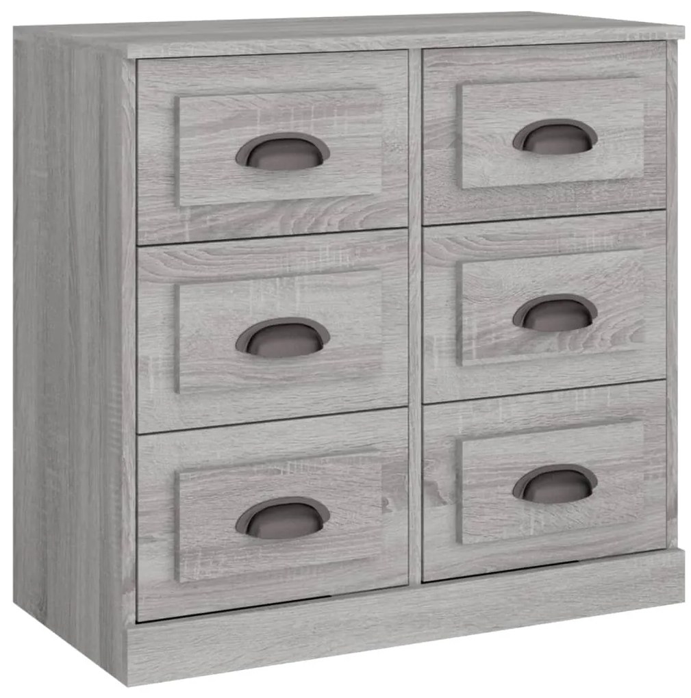 vidaXL Ντουλάπι 2 τεμ. Γκρι Sonoma από Επεξεργασμένο Ξύλο