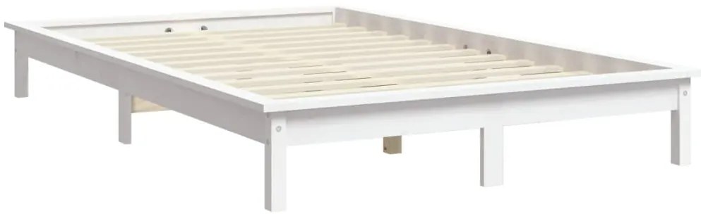 vidaXL Σκελετός Κρεβ. Χωρίς Στρώμα Λευκό 140x190 εκ Μασίφ Πεύκο