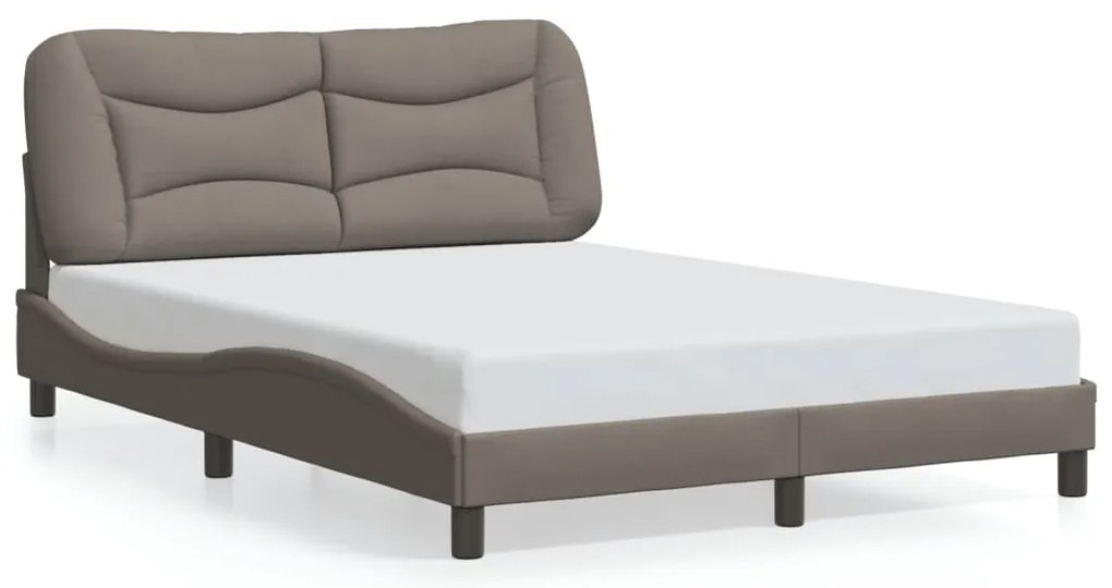 vidaXL Σκελετός Κρεβατιού Χωρίς Στρώμα Taupe 120x200 εκ. Υφασμάτινο