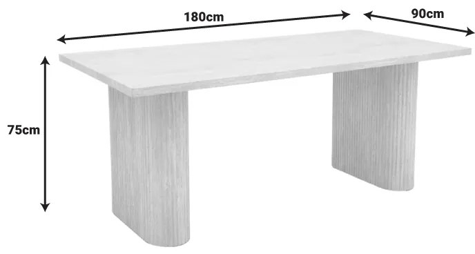 Τραπέζι Loozir pakoworld φυσικό mdf 180x90x75εκ - 101-000094