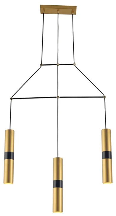 Φωτιστικό Οροφής Τρίφωτο Aca Da Vinci HM853P66BR Gold