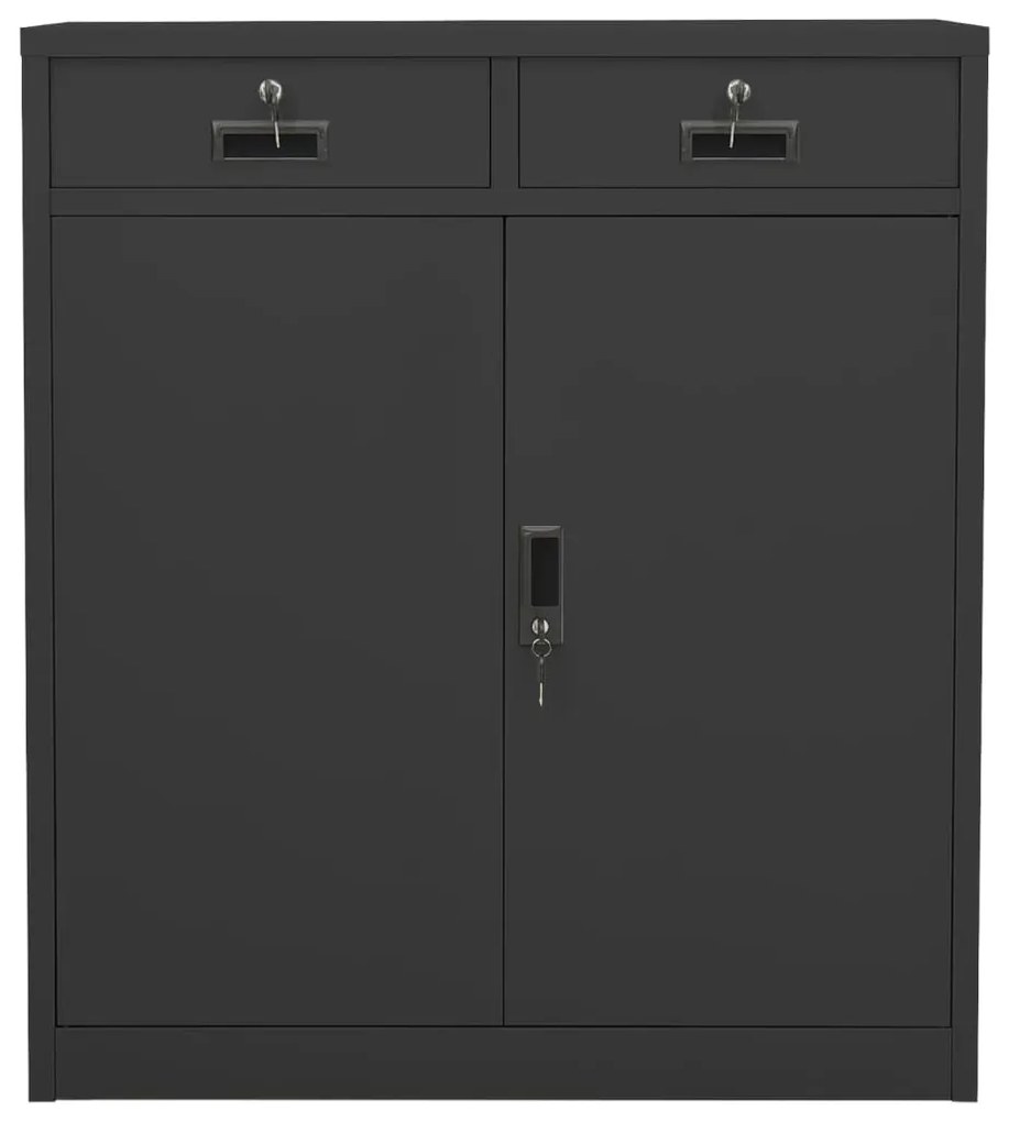 vidaXL Ντουλάπα Γραφείου Ανθρακί 90 x 40 x 102 εκ. Ατσάλινη