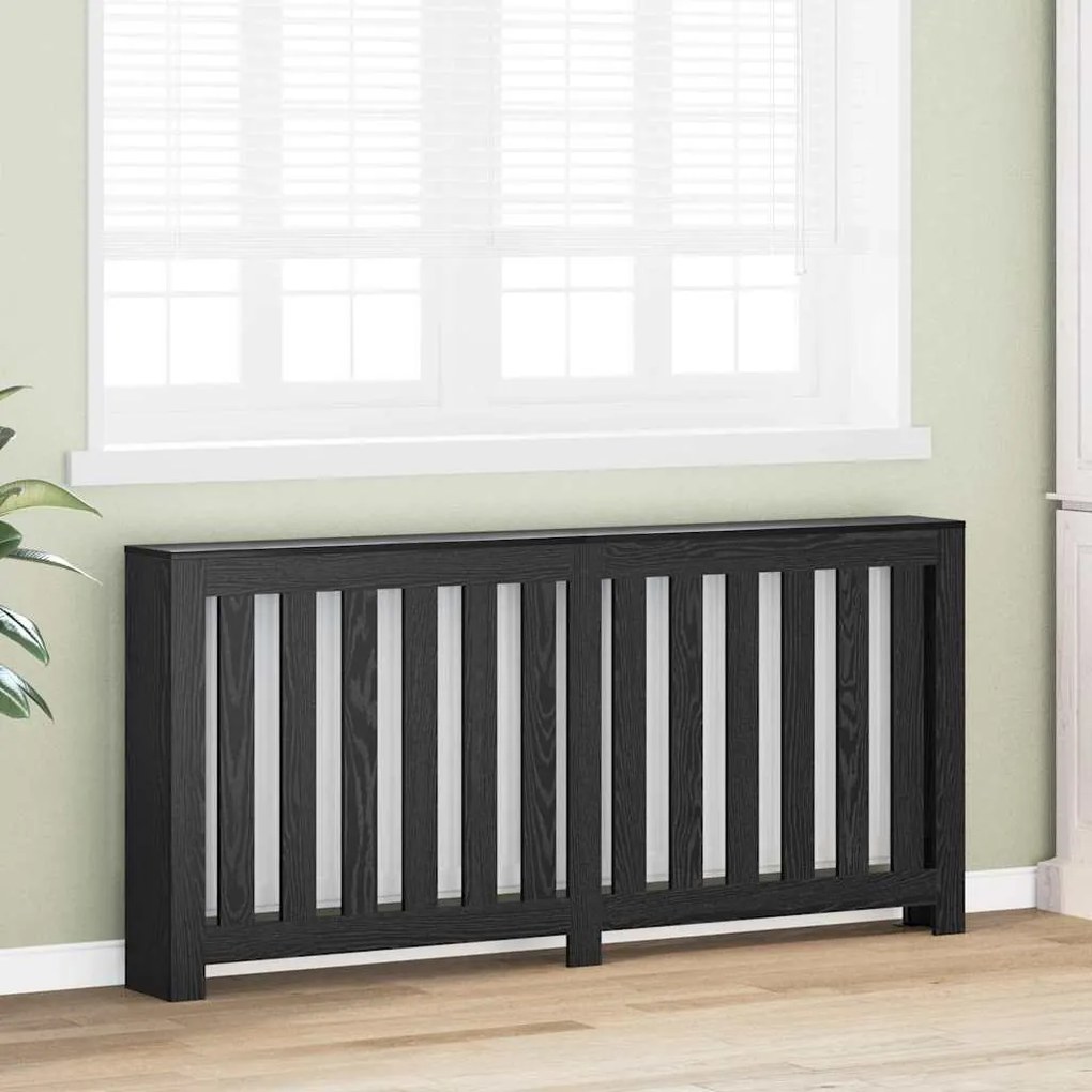 vidaXL Κάλυμμα Θερμαντήρα  Μαύρη Δρυς 175x20x82 cm Ξυλεία