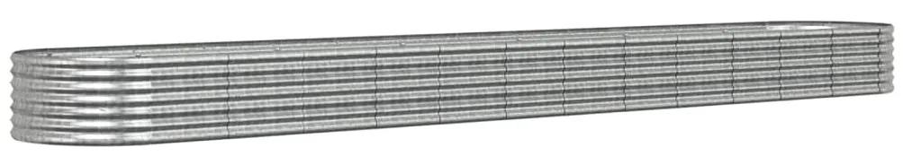 Ζαρντινιέρα Ασημί 512x80x36 εκ. Ατσάλι με Ηλεκτρ. Βαφή Πούδρας - Ασήμι
