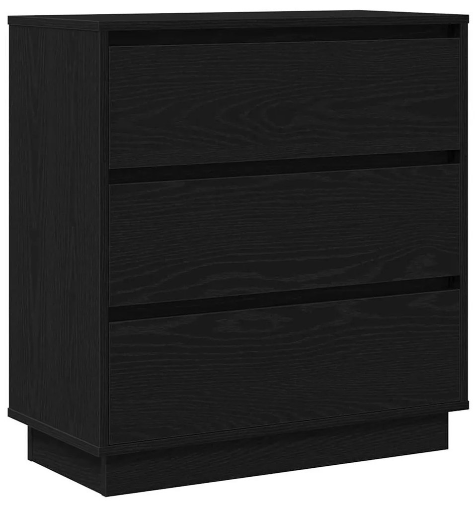 vidaXL Κομοδίνο με συρτάρι Μαύρο 71 x 34.5 x 75 εκ. Επεξεργασμένο ξύλο