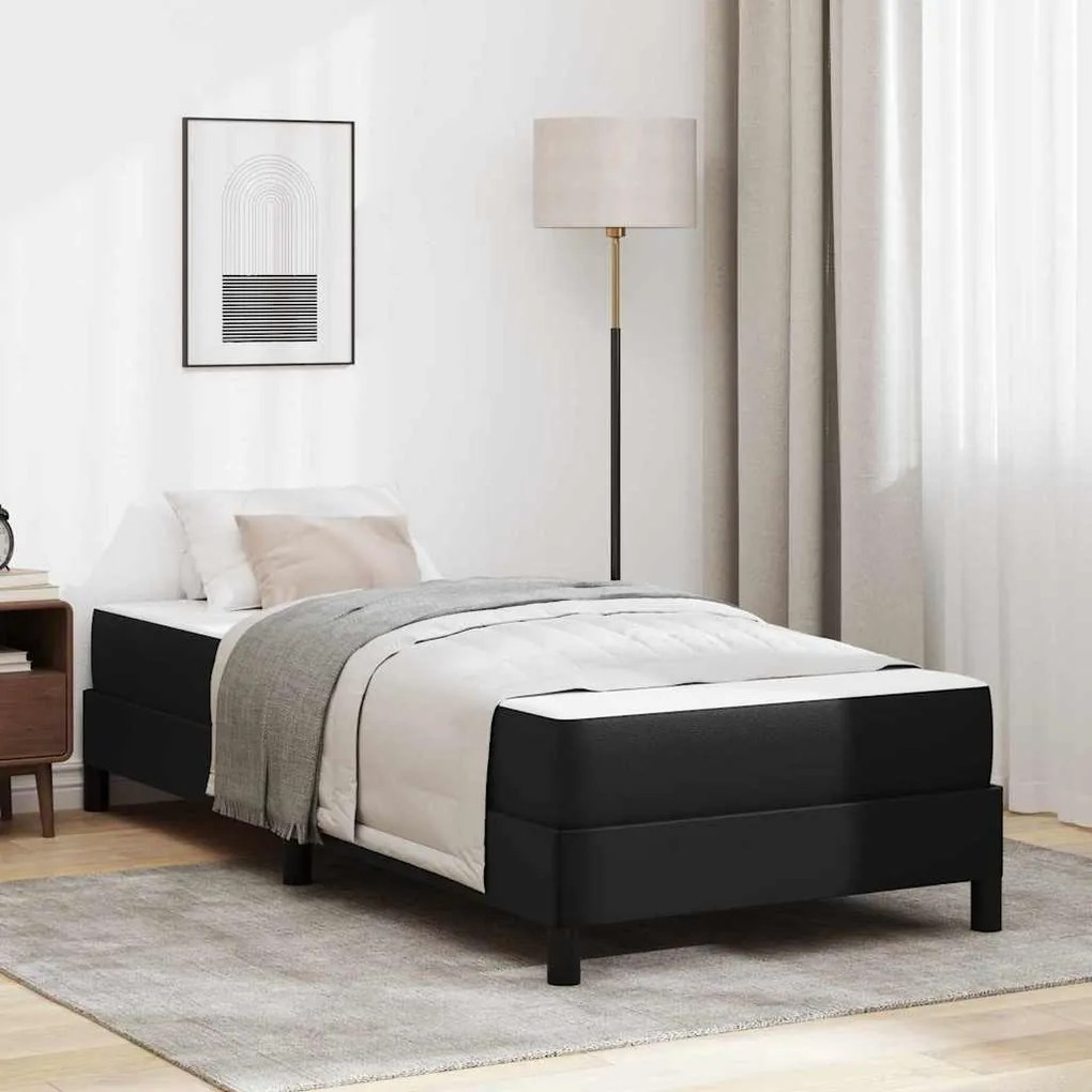 vidaXL Κρεβάτι Άλλο Μαύρο 100 x 200 cm Τεχνητό δέρμα