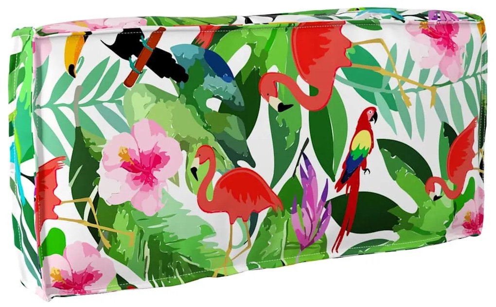 vidaXL Μαξιλάρι παλέτας για πλάτη Floral Πολύχρωμο 80 x 40 x 12 cm