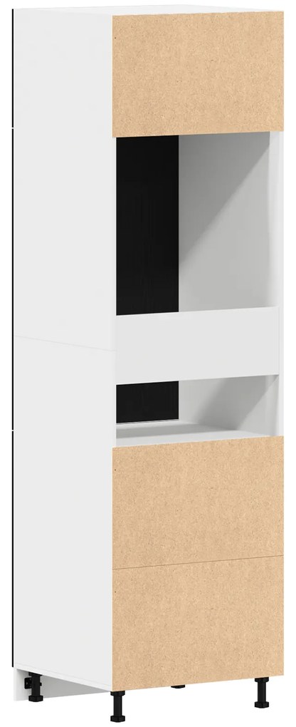 vidaXL Ντουλάπα Ψυγείου σε Μαύρη Δρυς - 60x57x207 εκ, Ξύλινη Κατασκευή