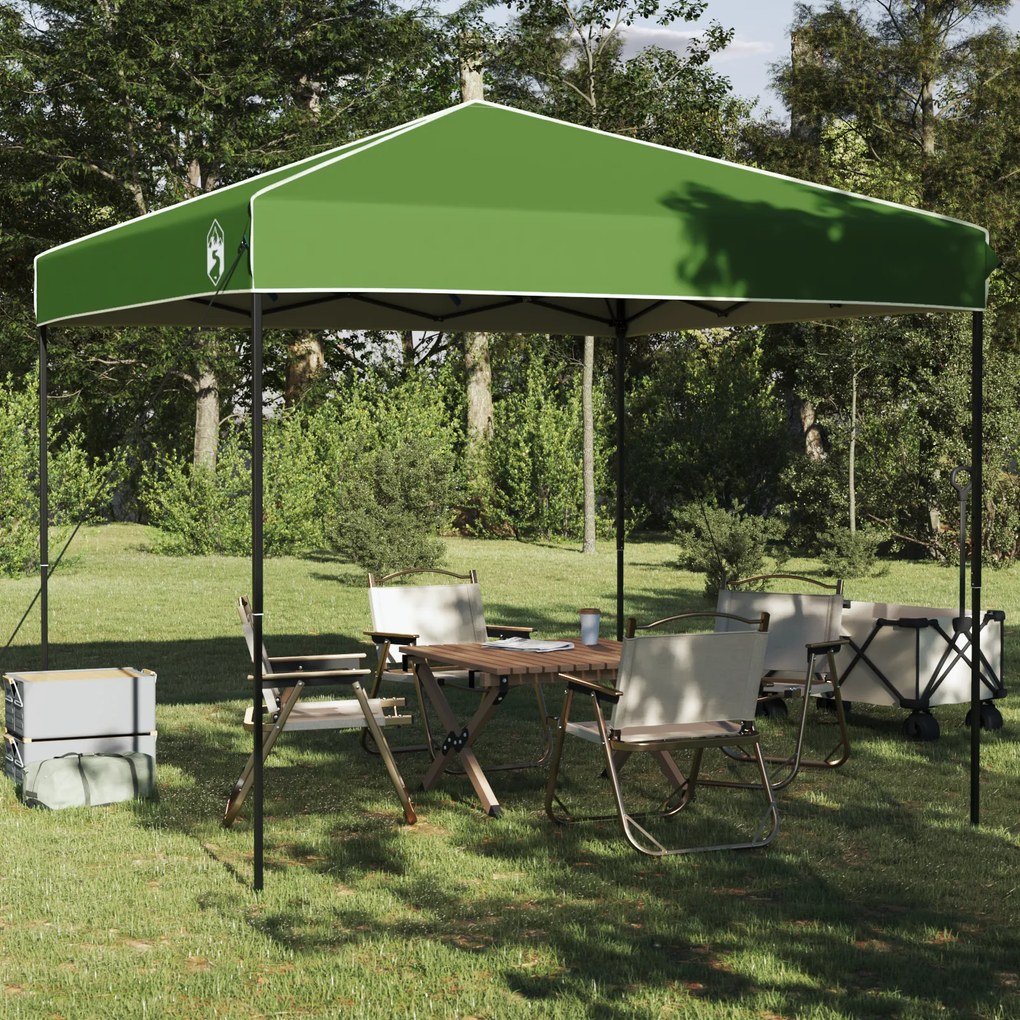 vidaXL Σκηνή Σκίασης Πράσινο 250 x 250 x 227 / 236 / 245 εκ. Ύφασμα Oxford