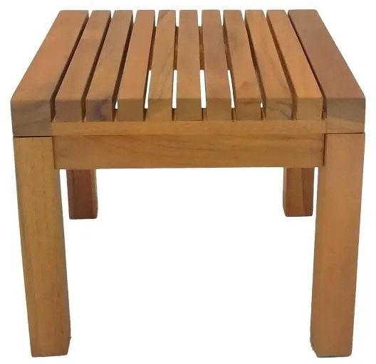 Τραπέζι παραλίας Poly teak ξύλο σε φυσική απόχρωση 35x35x30εκ 35x35x30 εκ.
