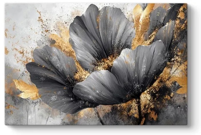 Πίνακας σε καμβά &quot;Flowers Whispering in the Night&quot; Megapap ψηφιακής εκτύπωσης 140x100x3εκ.