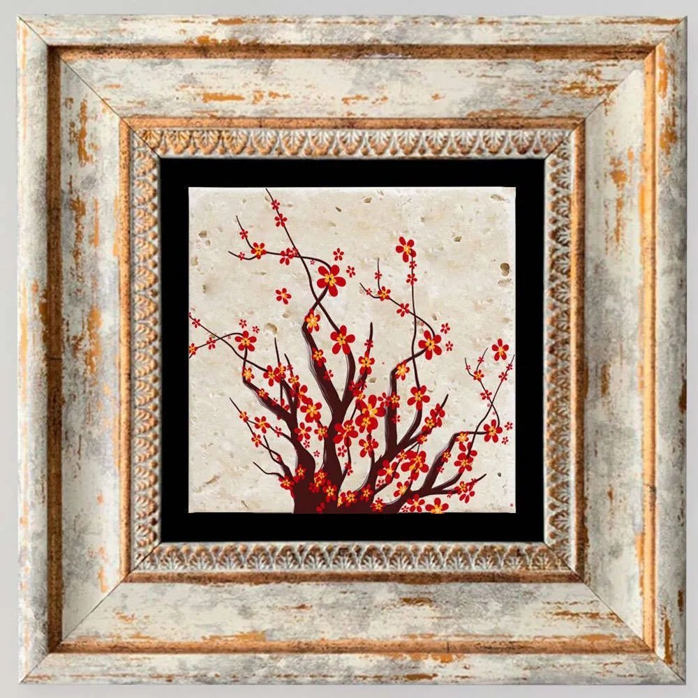 Κάδρο 602KLV1112 20x20cm Multi Wallity Τετράγωνοι Wood,Stone