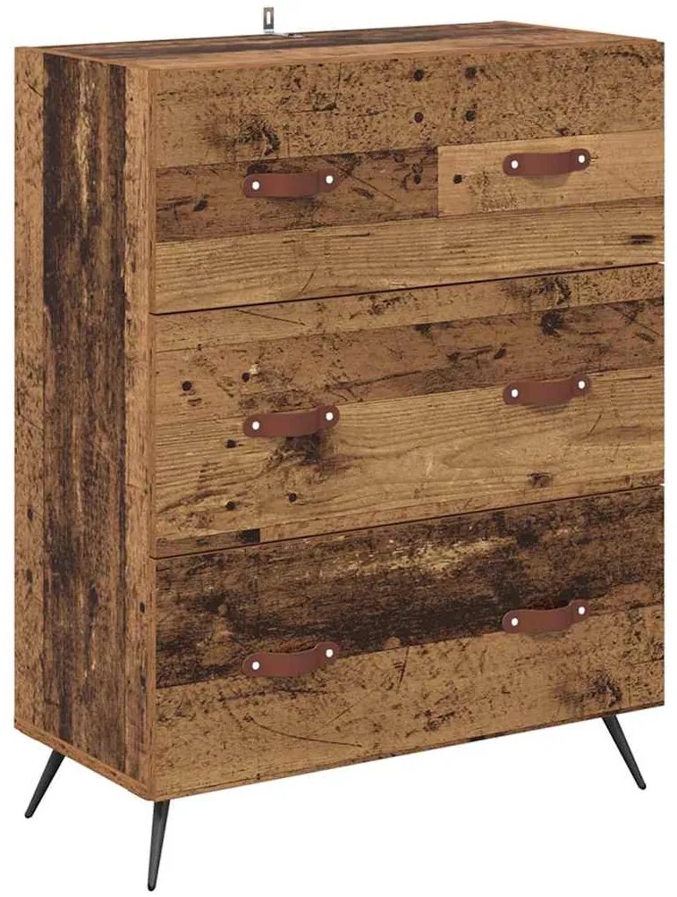 vidaXL Highboard Παλιό Ξύλο 69,5 x 34 x 180 εκ. Επεξεργασμένο ξύλο