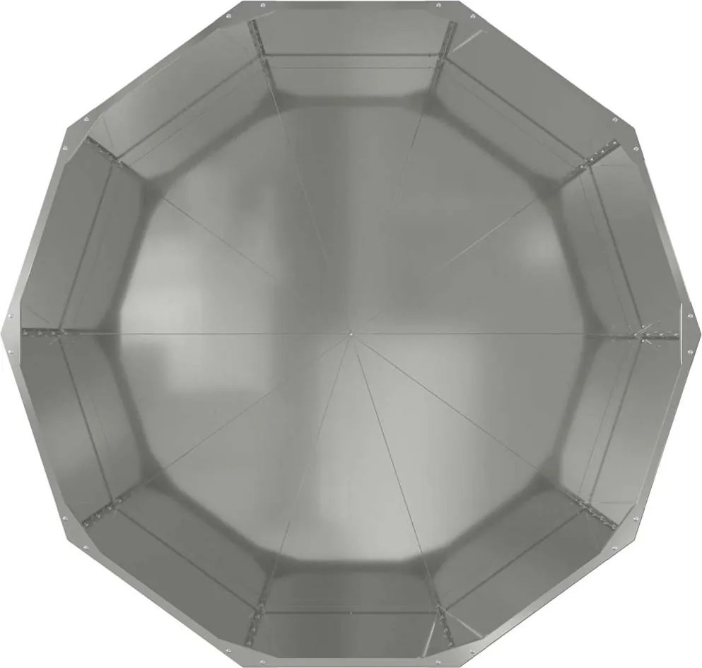 VidaXL Γλάστρα Ασημί 120 x 120 x 50 εκ Επικαλυμμένος Χάλυβας