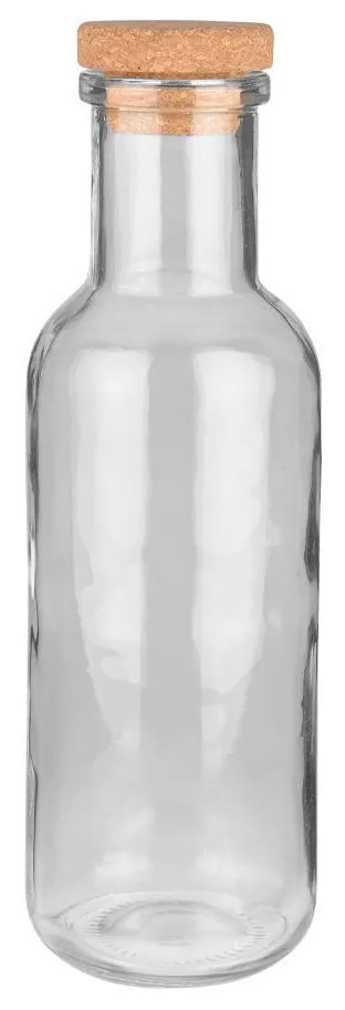 Μπουκάλι Γυάλινο 1000ml Με Καπάκι Φελλού Γκρι 8.7x8.7x27.8cm