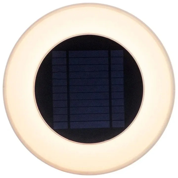 Φωτιστικό Τοίχου - Απλίκα Ηλιακή Wally 27 Disk LUMWLD027XXSPNW Φ27x5cm Led 200Lm 3500K White New Garden