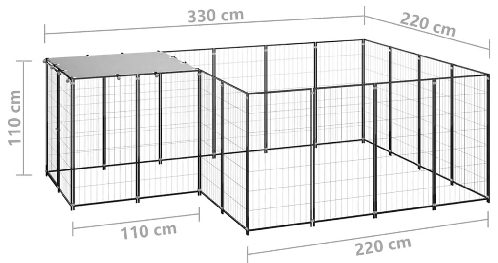 ΣΠΙΤΑΚΙ ΣΚΥΛΟΥ ΜΑΥΡΟ 6,05 M² ΑΤΣΑΛΙΝΟ 3082205