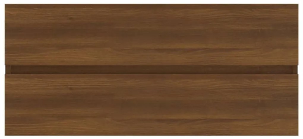 vidaXL Ντουλάπι Νιπτήρα Καφέ Δρυς 100x38,5x45 εκ. Επεξεργασμένο Ξύλο