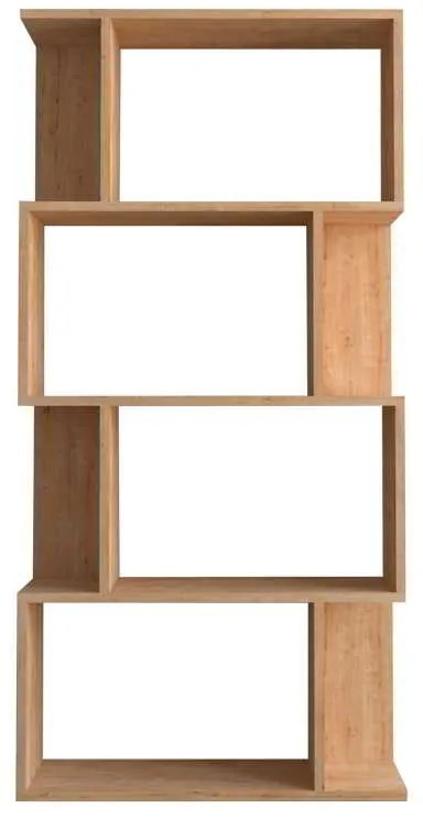 Βιβλιοθήκη Kadu pakoworld σε oak απόχρωση  72x22x147εκ