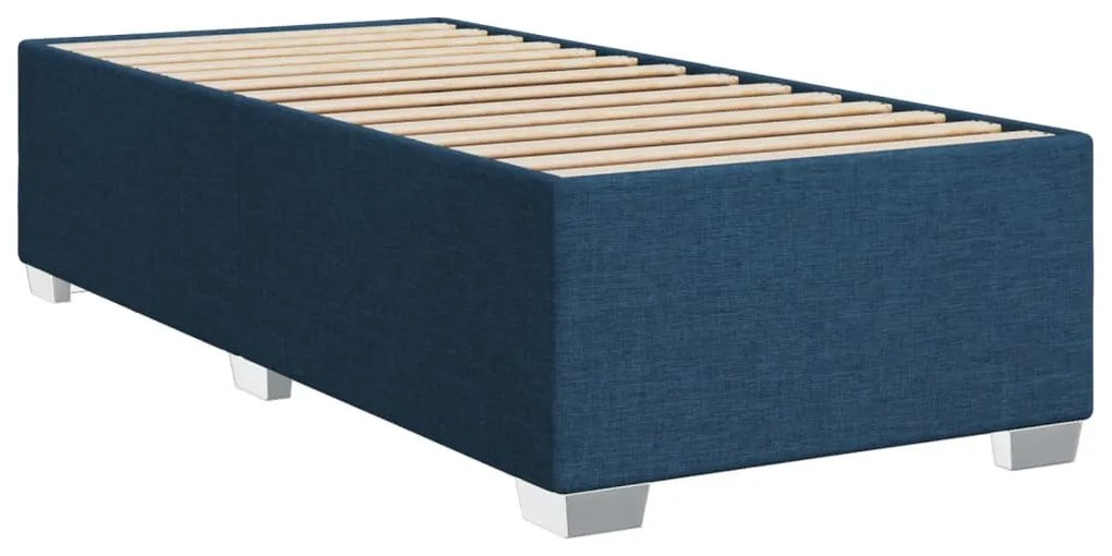 vidaXL Κρεβάτι Boxspring με Στρώμα Μπλε 80x200 εκ. Υφασμάτινο