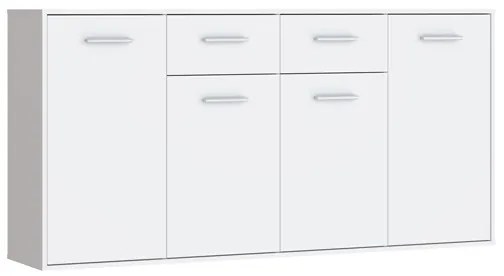 Μπουφές Drepen μελαμίνη σε λευκό χρώμα 162.3x34.2x81.7εκ Υλικό: MELAMINE - PP HANDLES 318-000023