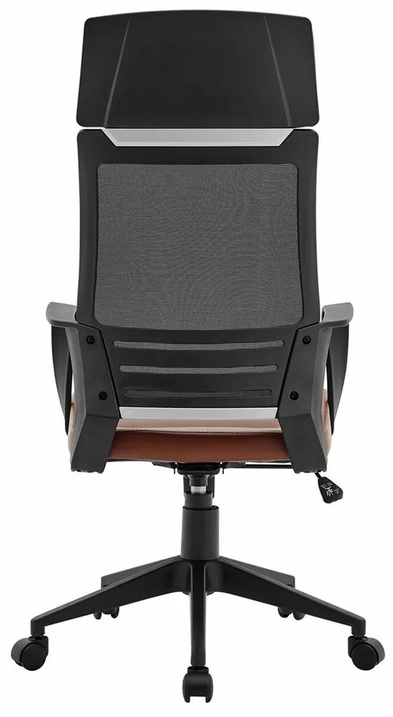 Καρέκλα γραφείου Mesa 468, Καφέ, Μαύρο, 116x58x62cm, 13 kg, Με ρόδες, Με μπράτσα, Μηχανισμός καρέκλας: Κλίση | Epipla1.gr