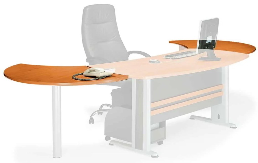 Επιφάνεια επέκτασης Executive Dark Grey/Cherry 120x80cm