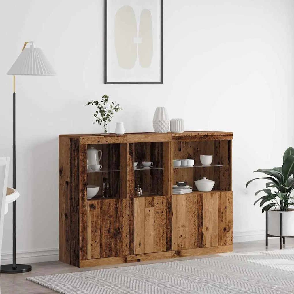 vidaXL Πλαϊνό γραφείο Παλαιό ξύλο 142.5 x 37 x 100 εκ.