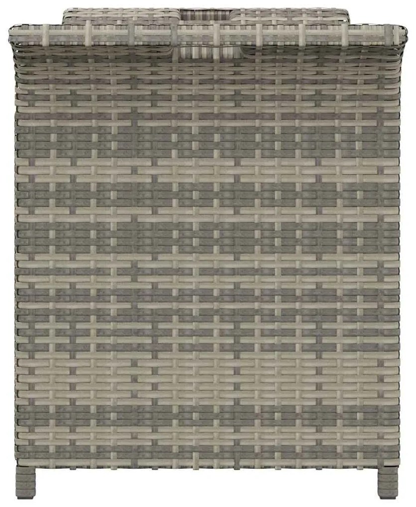 vidaXL Παγκάκι Κήπου με Μαξιλάρι Γκρι 116x46x57 εκ. από Συνθ. Ρατάν