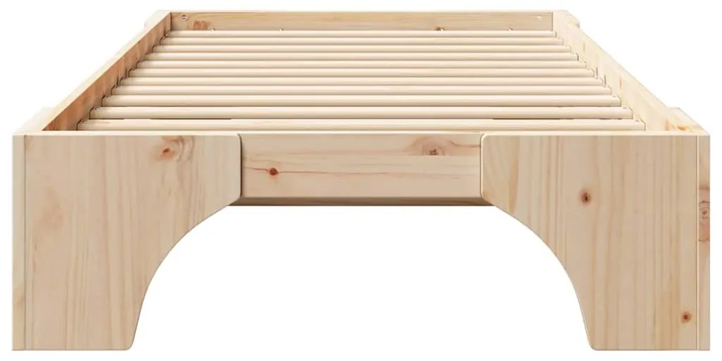 vidaXL Σκελετός Κρεβατιού Φυσικό 80 x 200 cm Στερεά ξυλεία πεύκου