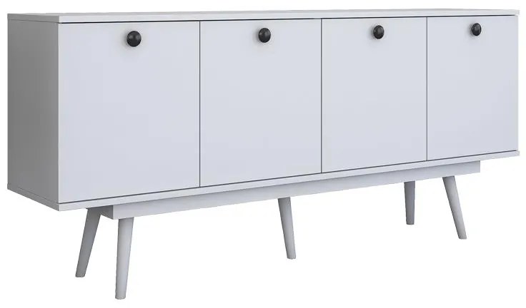 Μπουφές Salonde λευκό μελαμίνης-λευκό pp πόδι 180x40x82.6εκ 180x40x82.6 εκ.