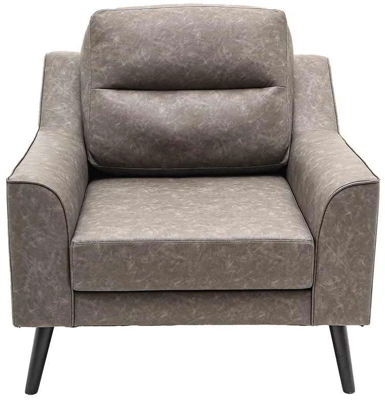 Πολυθρόνα Lonnie pakoworld τεχνόδερμα γκρι antique 94x95.5x92.5εκ