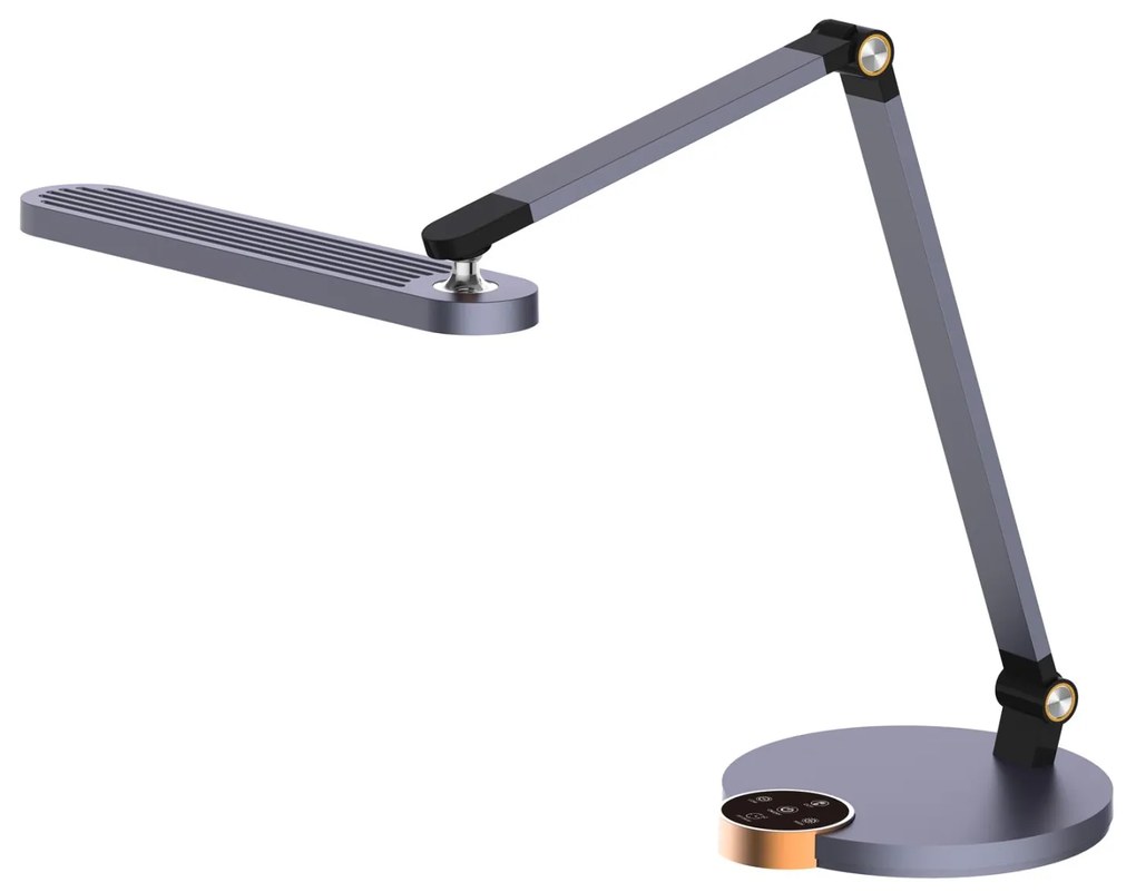 DESK LAMP LED BLAIN PRO  ABS BASE &amp; ALUMINUM ARMS IN GREY 51,8x40Hcm.