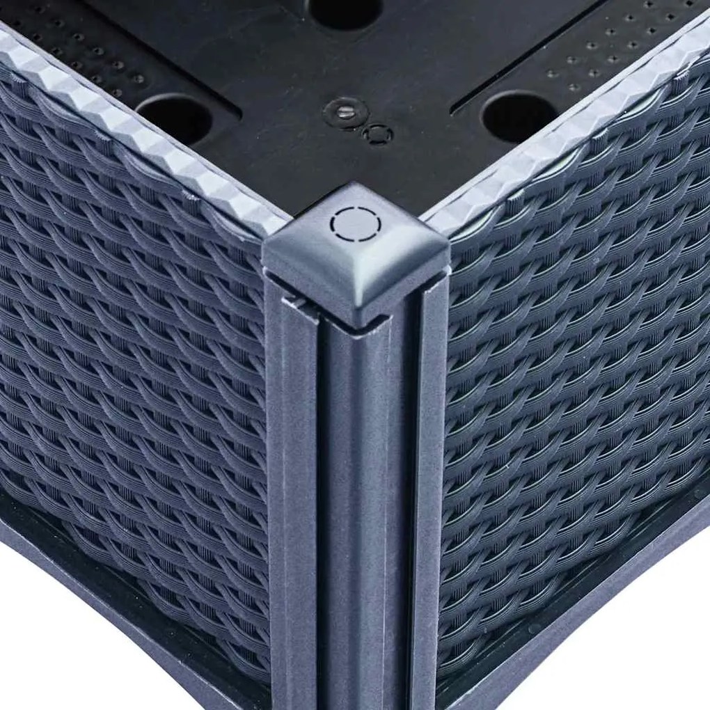 vidaXL Ζαρντινιέρα Κήπου με Καφασωτό Μπλε Γκρι 120x40x142 εκ. από PP