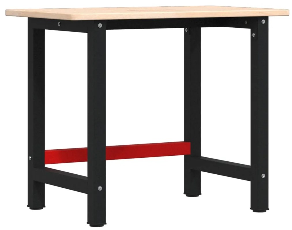 vidaXL Πάγκος Εργασίας Ορθογώνιος 100x60x81,5 εκ. από Μασίφ Ξύλο Δρυός