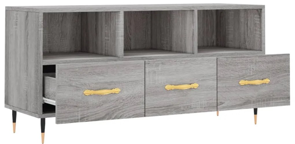 vidaXL Έπιπλο Τηλεόρασης Γκρι Sonoma 102x36x50 εκ. Επεξεργασμένο Ξύλο