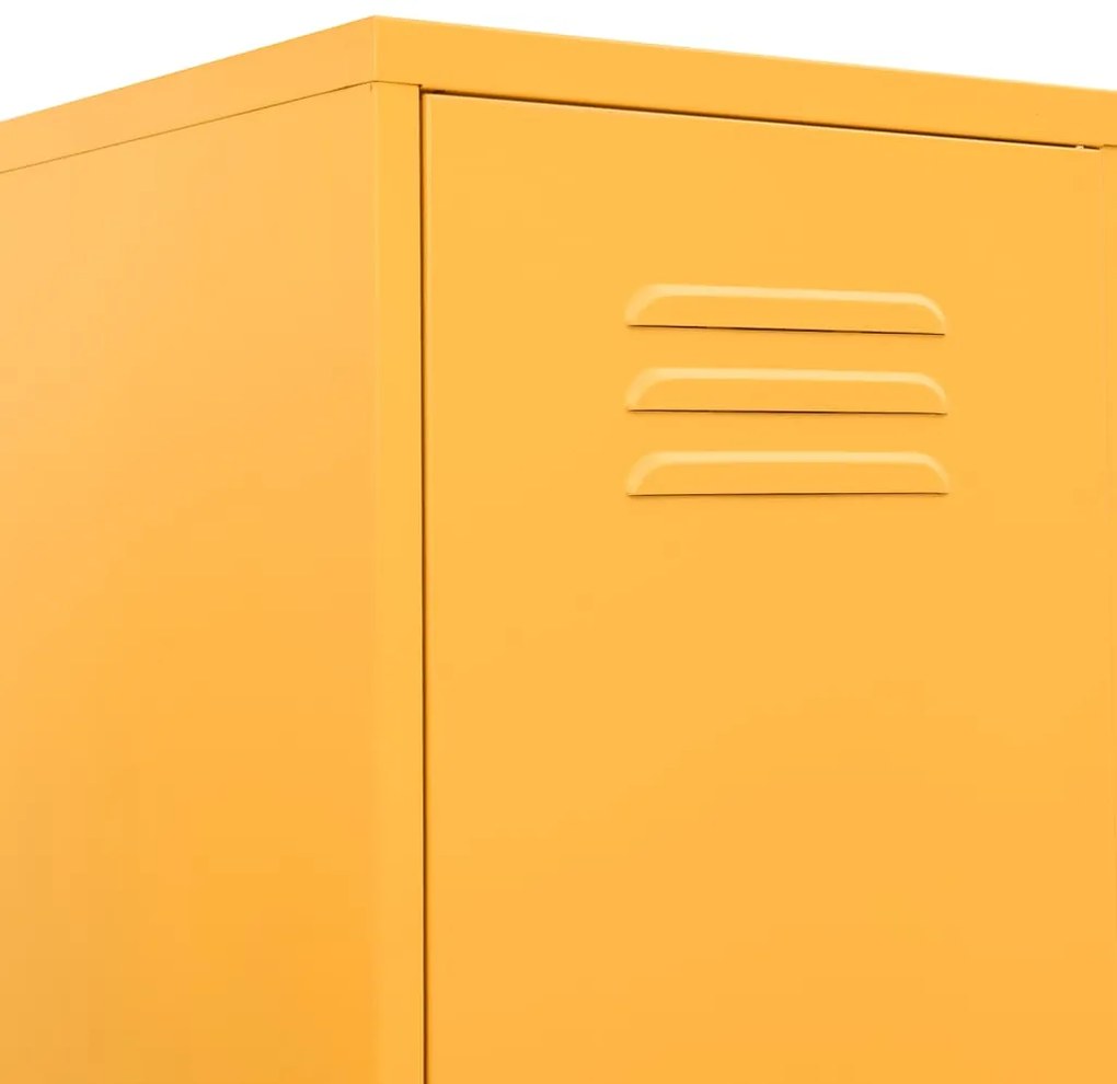 vidaXL Φοριαμός Μουσταρδί 35 x 46 x 180 εκ. από Ατσάλι