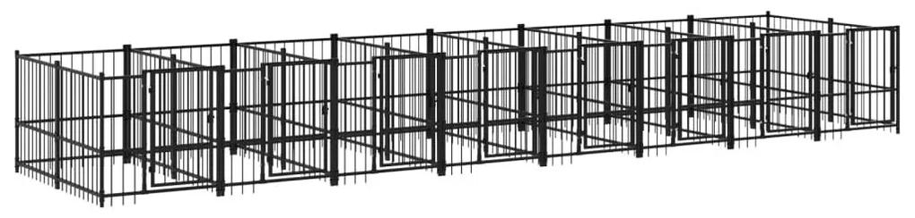 Κλουβί Σκύλου Εξωτερικού Χώρου 15,02 μ² από Ατσάλι - Μαύρο