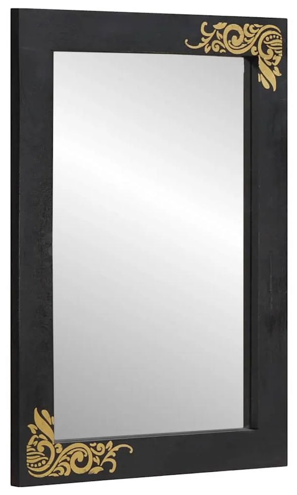 vidaXL Καθρέφτης Μπάνιου με καθρέφτη Μαύρο και Ασημί 70 x 50 x 2,5 εκ.