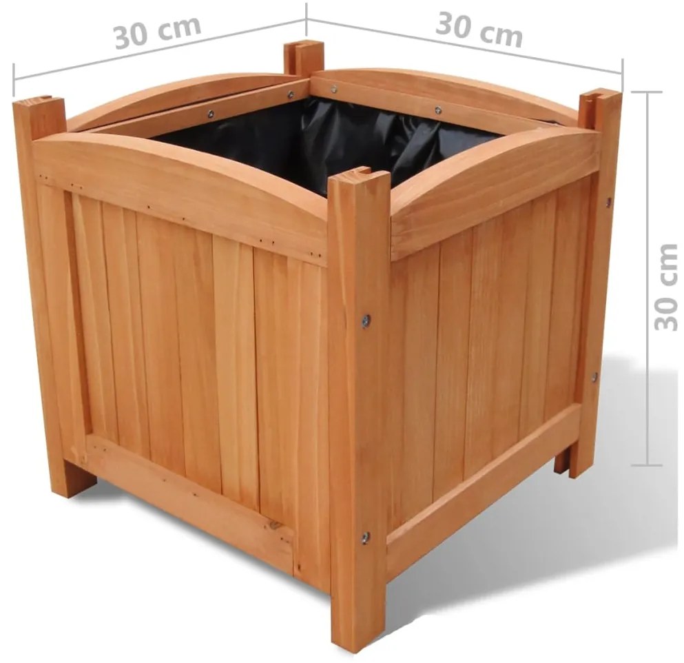 vidaXL Γλάστρες Υπερυψωμένες 4 τεμ. 30 x 30 x 30 εκ.