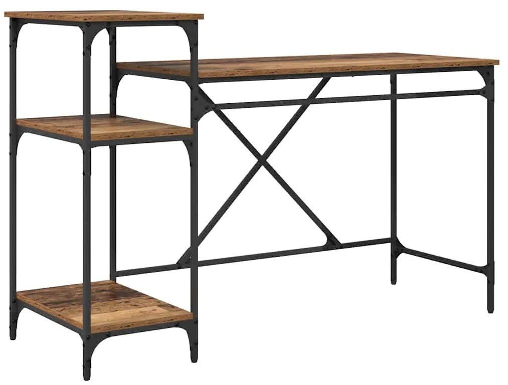 vidaXL Γραφείο Παλιό Ξύλο 135 x 50 x 90 cm Επεξεργασμένο ξύλο