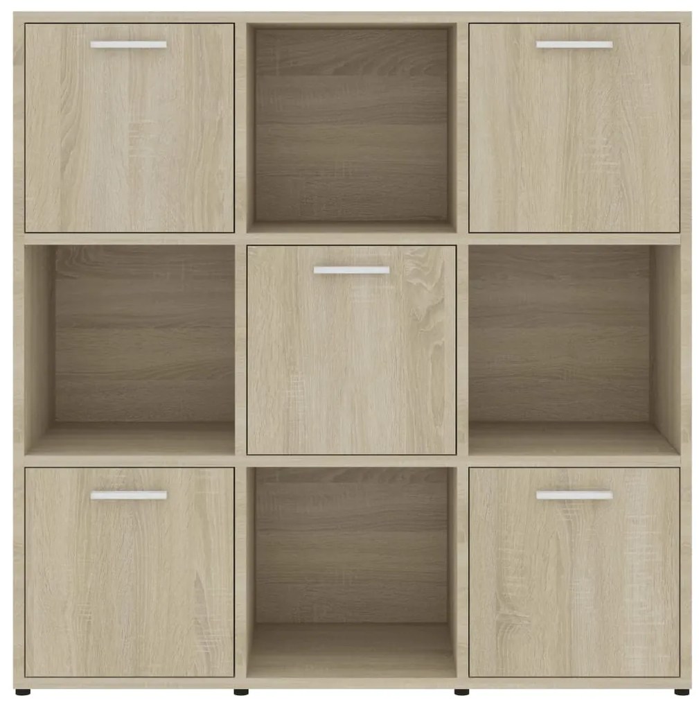 vidaXL Βιβλιοθήκη Χρώμα Sonoma Δρυς 90 x 30 x 90 εκ. από Επεξ. Ξύλο