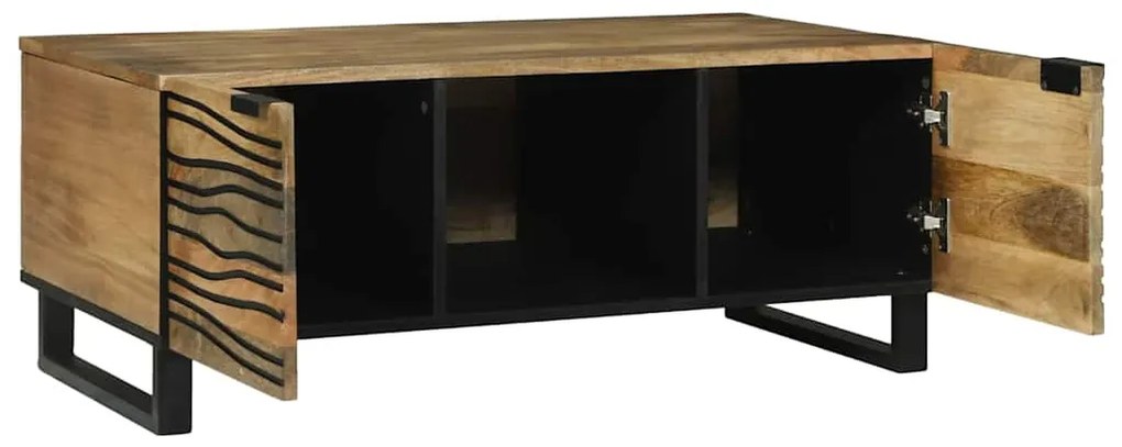 vidaXL Τραπεζάκι σαλονιού Καφέ και Μαύρο 100 x 54 x 40 εκ