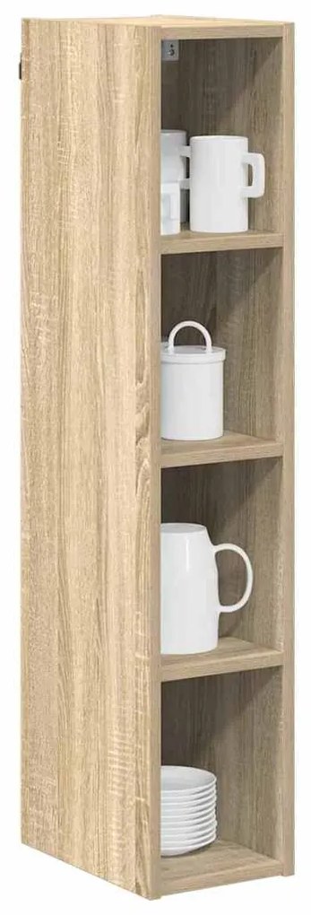 vidaXL Κρεμαστό ντουλάπι με αποθήκευση Δρύς Sonoma 20 x 29,5 x 100 εκ.
