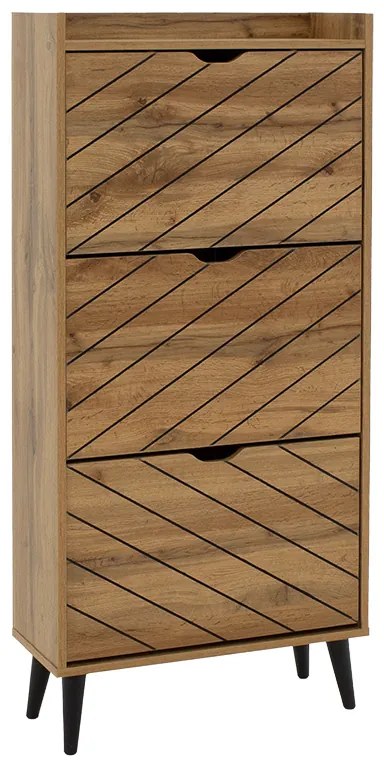 Παπουτσοθήκη Thelma pakoworld 9 ζεύγων sonoma 60x23.8x131.6εκ - 049-000068 - 049-000068
