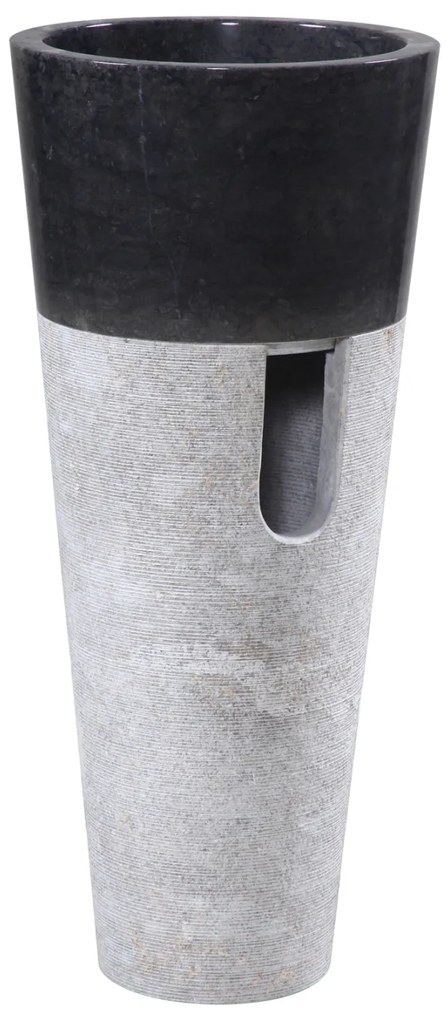 ΝΙΠΤΗΡΑΣ ΜΑΡΜΑΡΙΝΟΣ ΚΩΝΙΚΟΣ ΣΕ ΜΑΥΡΟ & ΓΚΡΙ Φ40x90Yεκ.HM7808.01